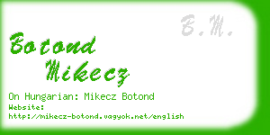 botond mikecz business card